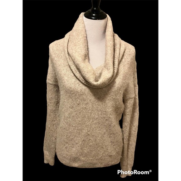 Elizabeth and James •XS• Alpaca Blend Oversized Chunky Knit Cowl Neck Sweater - Picture 1 of 6